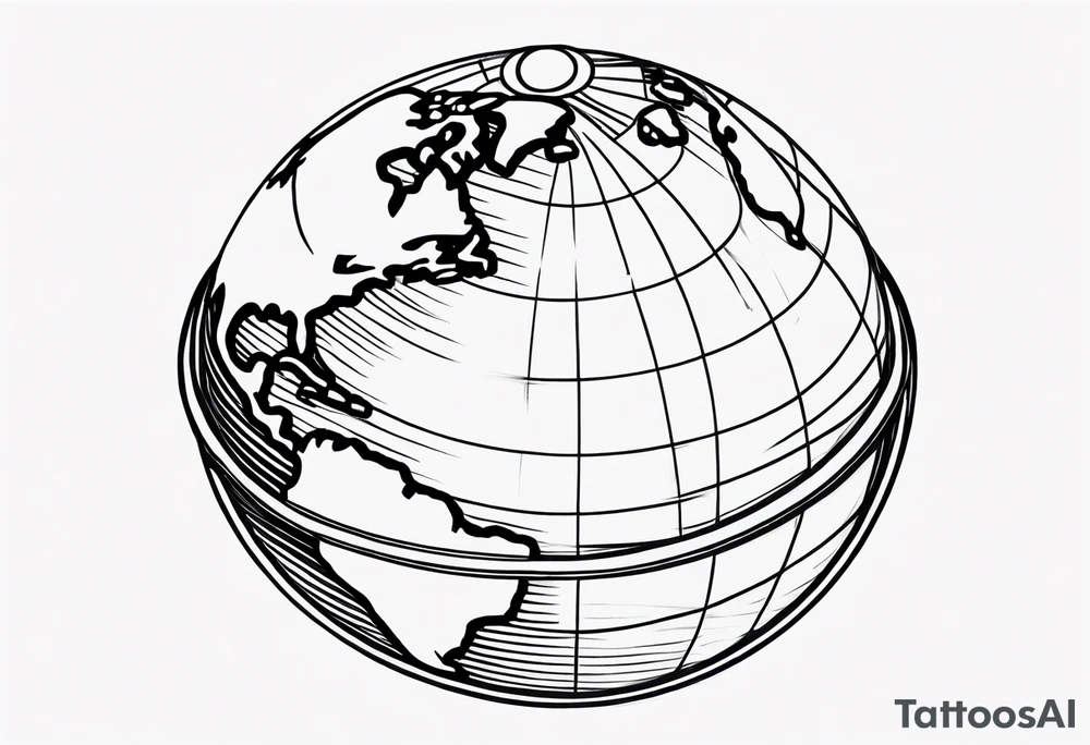 Vintage Globe tattoo idea