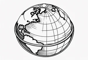 Vintage Globe tattoo idea