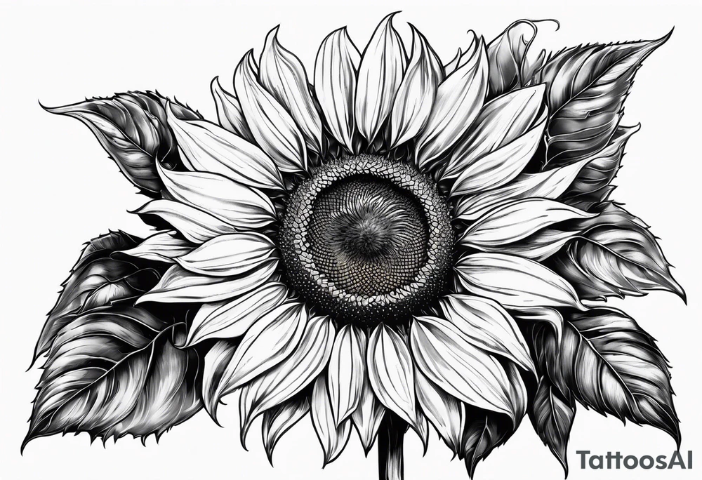 sunflower with the name "Gabriela" tattoo idea sunflower with the name "Gabriela" tattoo idea