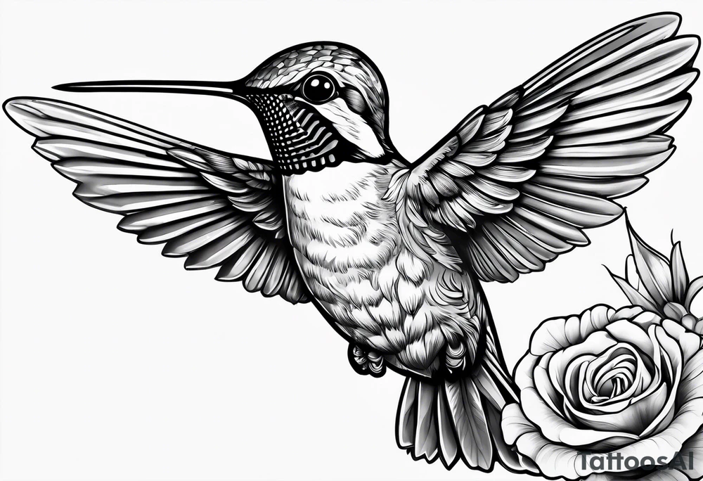 Hummingbird at war with a wasp tattoo idea