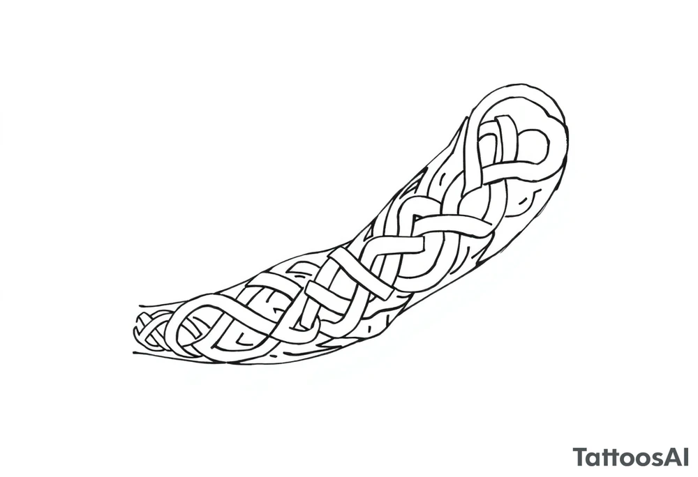 Māori style Celtic knot sleeve tattoo idea