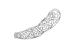 Māori style Celtic knot sleeve tattoo idea