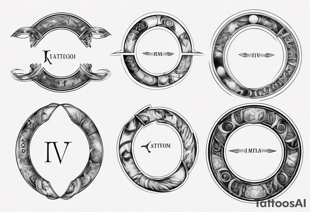 a mobius strip with the roman numberal IV tattoo idea