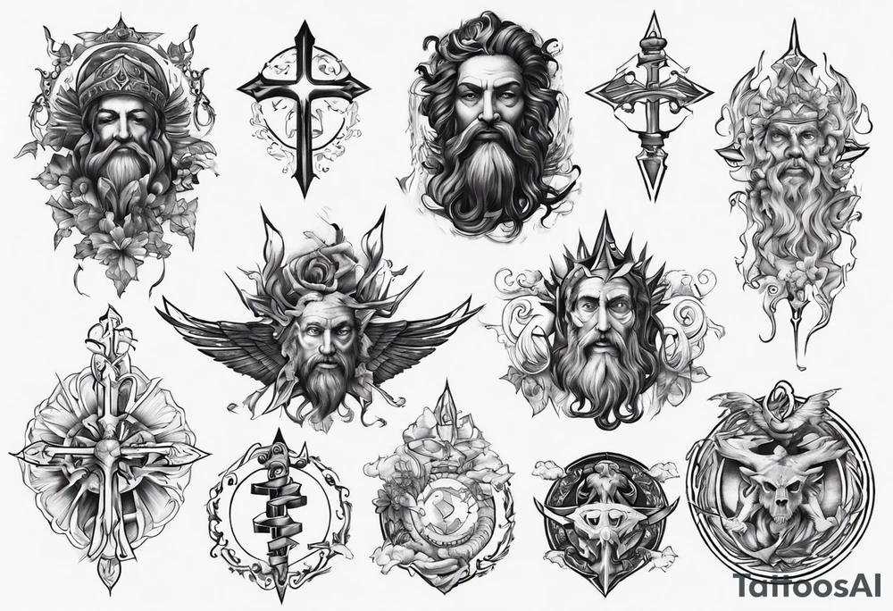 God’s strength and good judgement tattoo idea