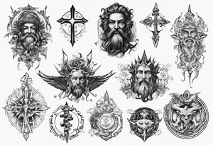 God’s strength and good judgement tattoo idea
