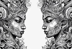 Abstract evil tattoo idea