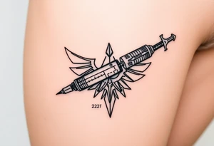 Testosterone injection site with zelda tattoo idea