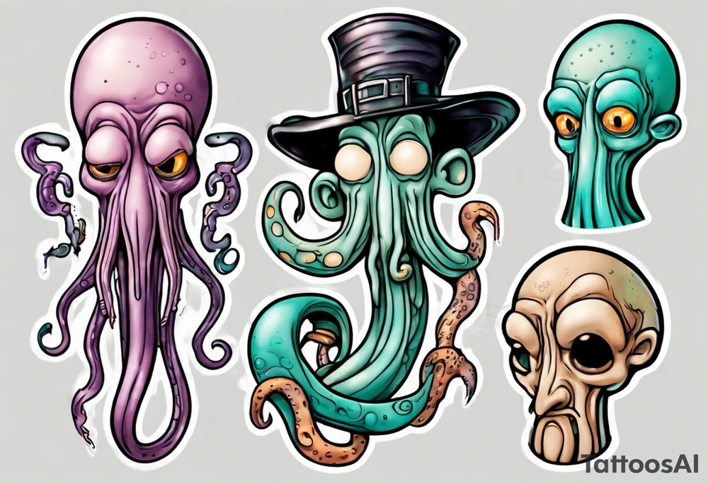 Squidward Tentacles tattoo idea