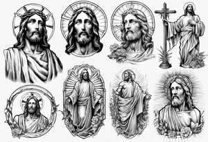 Jesus statue tattoo idea