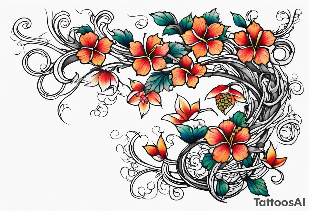 Wrapped vine tattoo idea