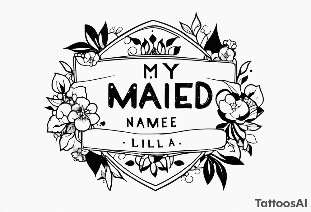 My kids names Michael and Mikeyla tattoo idea