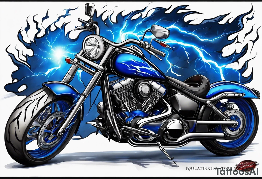 Blue Lightning tattoo idea
