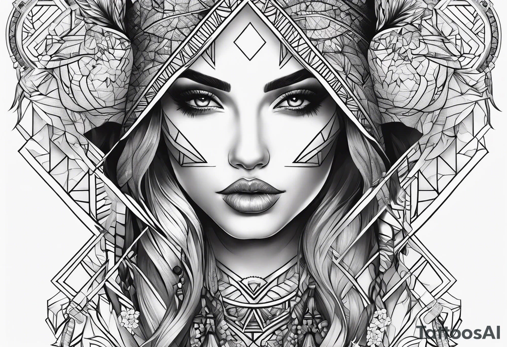 Woman tattoo idea