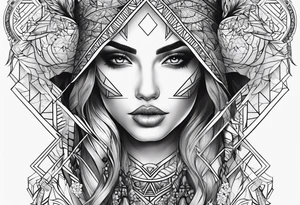 Woman tattoo idea
