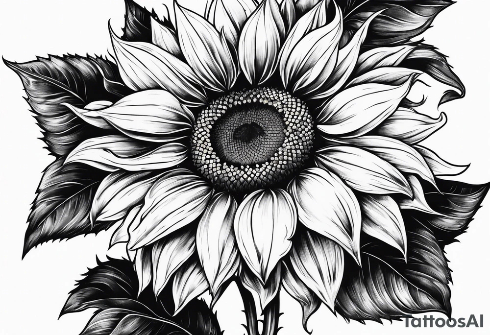 Sunflower tattoo idea