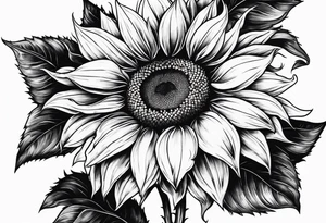 Sunflower tattoo idea