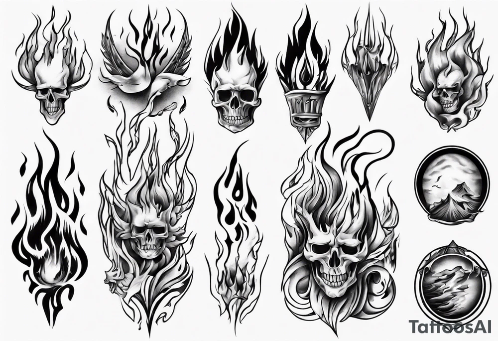 Flames tattoo idea