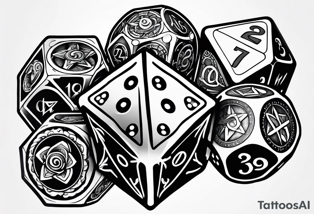 DnD  20 sided dice tattoo idea