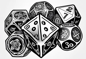 DnD  20 sided dice tattoo idea