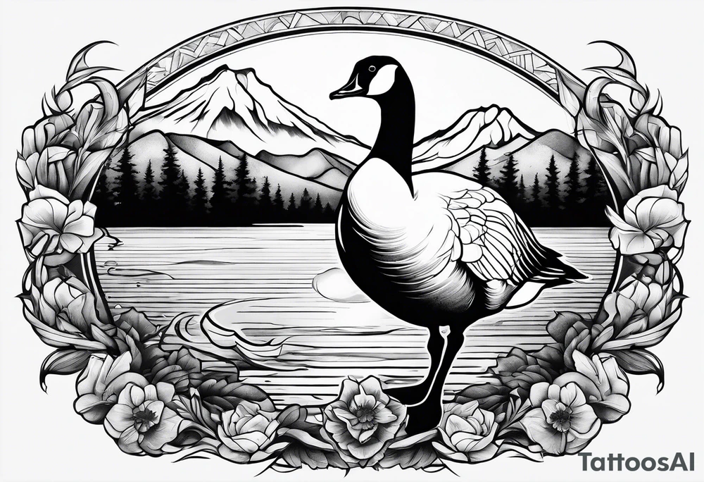 canadian goose tattoo idea