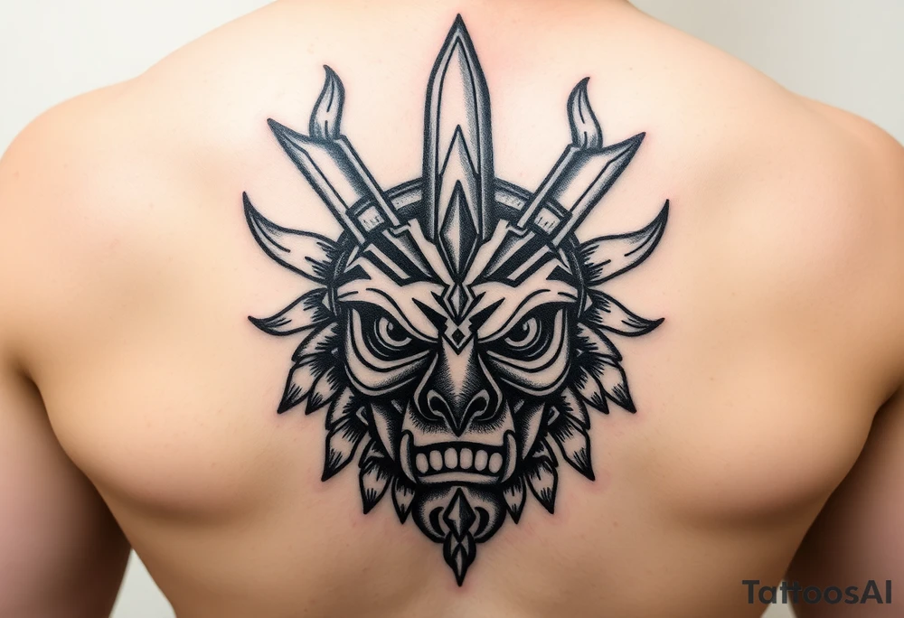 Zulu 
african mask tattoo idea