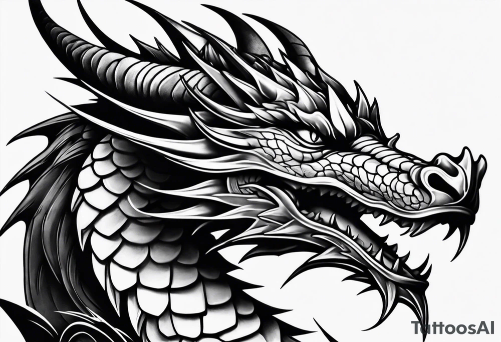 dragon collarbone tattoo idea