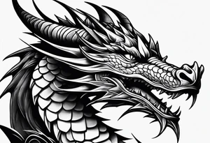 dragon collarbone tattoo idea