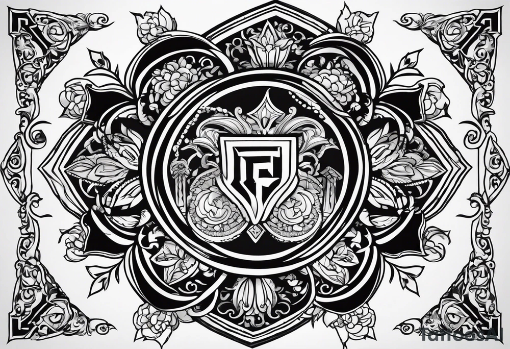 Brasão família Rodrigues, família, leadade, orgulho, signo Aries, Cruz grande,tatuagem tattoo idea