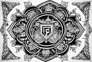 Brasão família Rodrigues, família, leadade, orgulho, signo Aries, Cruz grande,tatuagem tattoo idea