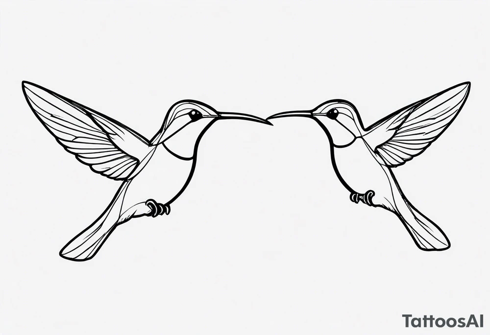 two hummingbirds tattoo idea