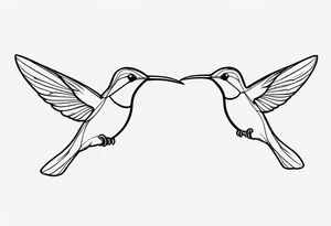 two hummingbirds tattoo idea