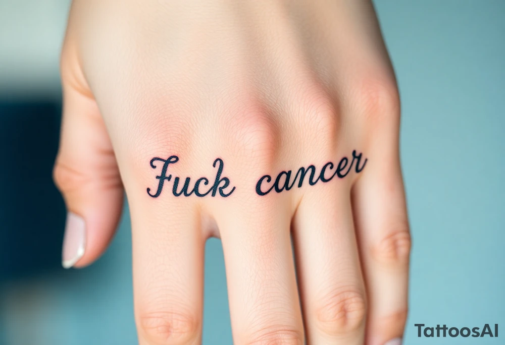 Fuck cancer tattoo idea