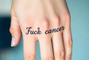 Fuck cancer tattoo idea