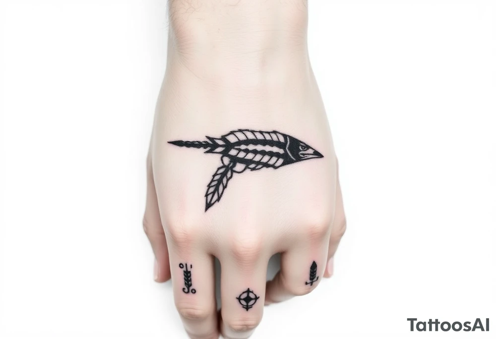 Simple nature or Norse themed, going up the fingers and down the wrist. tattoo idea