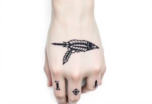 Simple nature or Norse themed, going up the fingers and down the wrist. tattoo idea