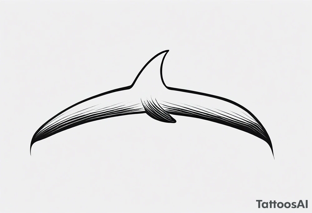 Minimalist Whale Tail tattoo idea