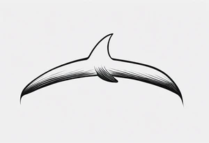 Minimalist Whale Tail tattoo idea