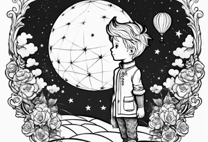 “Little prince” holding a baloon tattoo idea