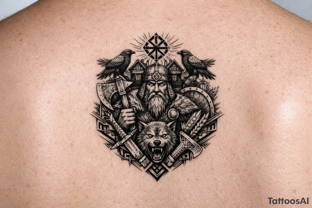 Old slavic powerful tattoo tattoo idea