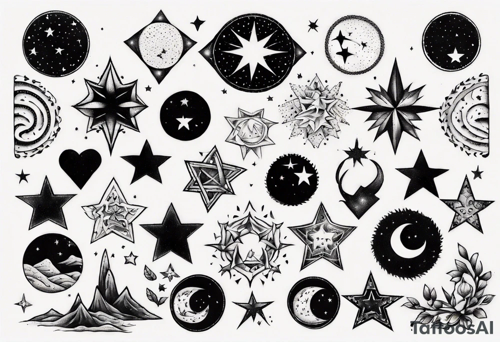 starry nights tattoo idea