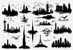 skyline
silhouette tattoo idea
