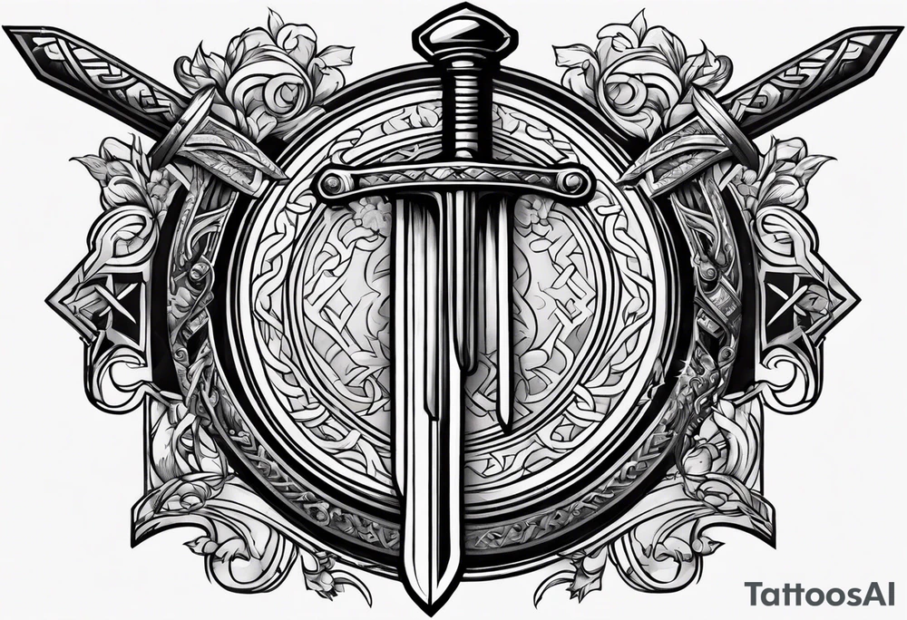 Georgian writing with sword tattoo idea