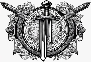Georgian writing with sword tattoo idea