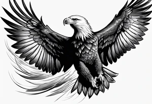 eagle flying up tattoo idea