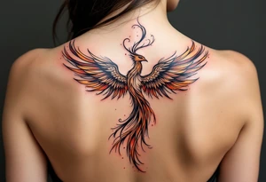 Phoenix rising from the ashes tattoo idea