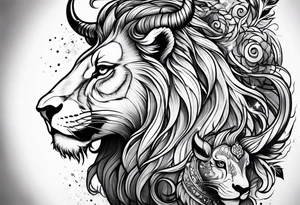 Leo and capricorn tattoo idea