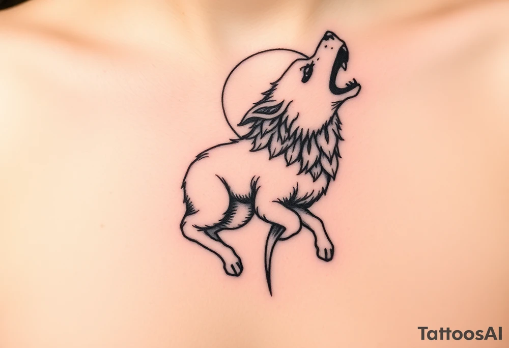 A wolf snarling as a sheep mystical creature tattoo idea A wolf snarling as a sheep mystical creature tattoo idea