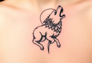 A  wolf snarling as a sheep  mystical creature tattoo idea