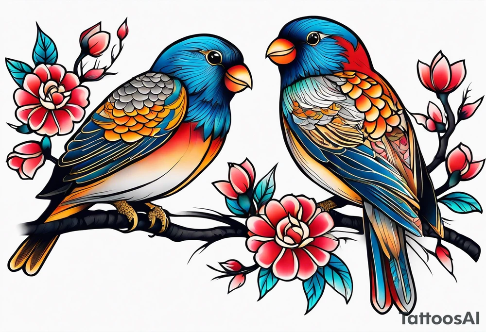 Love birds tattoo idea