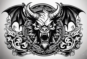 symbol of satan vector tattoo idea